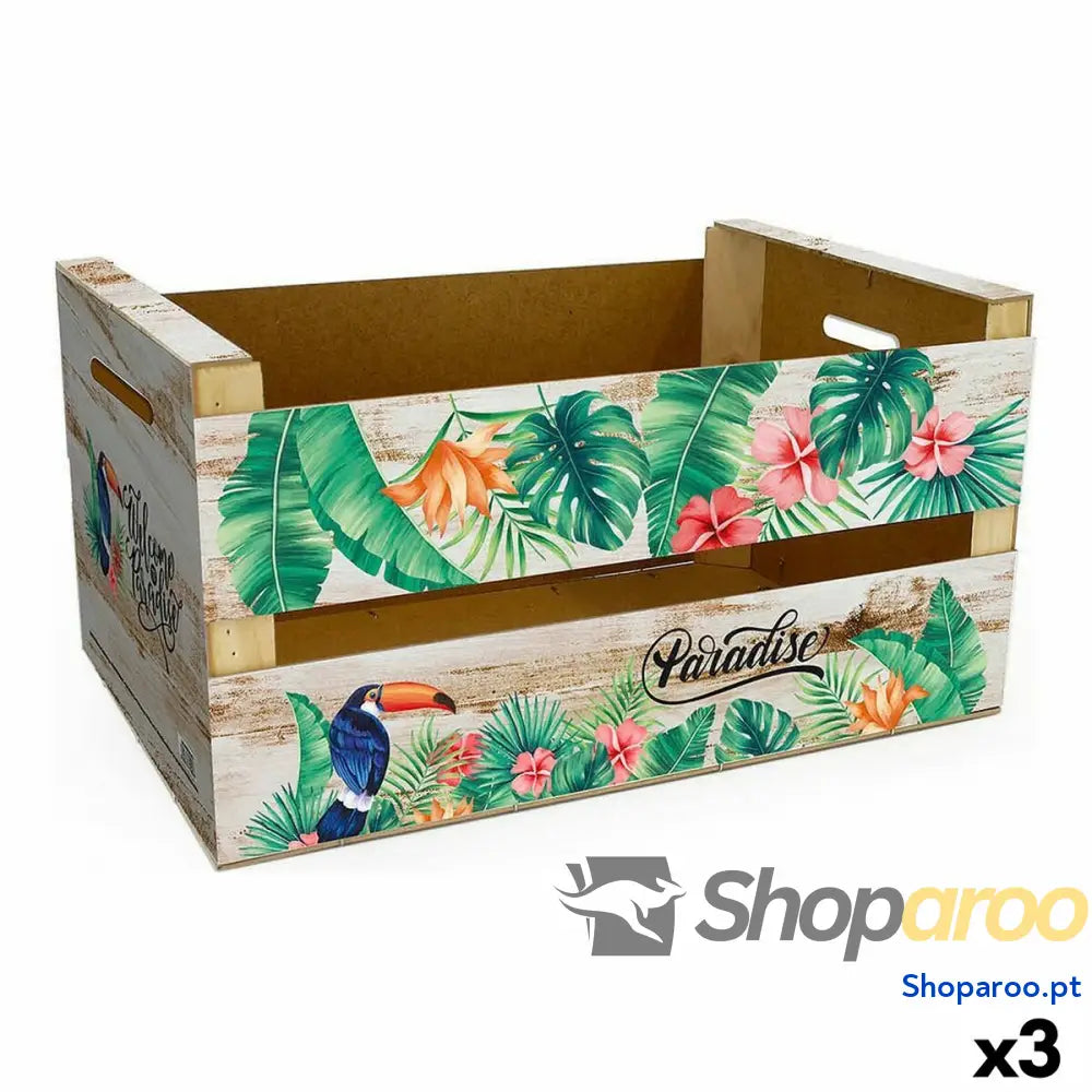 Caixa de Armazenagem Confortime Paradise (3 Unidades) (44 x 24,5 x 23 cm)