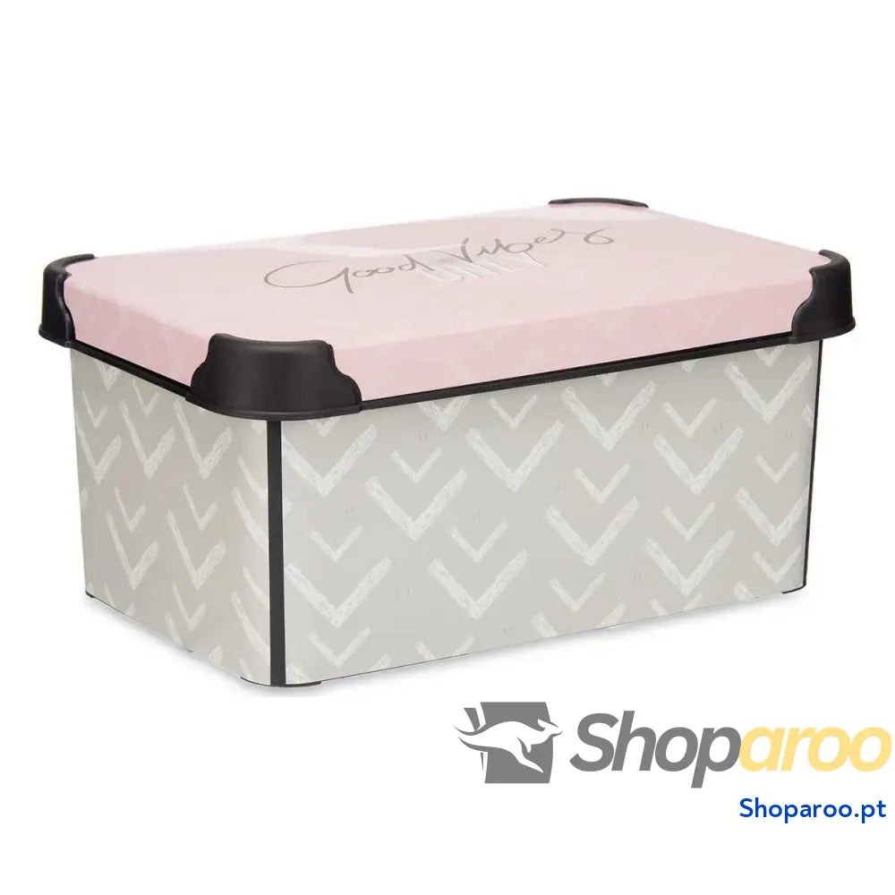 Caixa de Armazenagem Kipit Vibes Cor de Rosa Plástico 5 L 19 x 13,5 x 29,5 cm