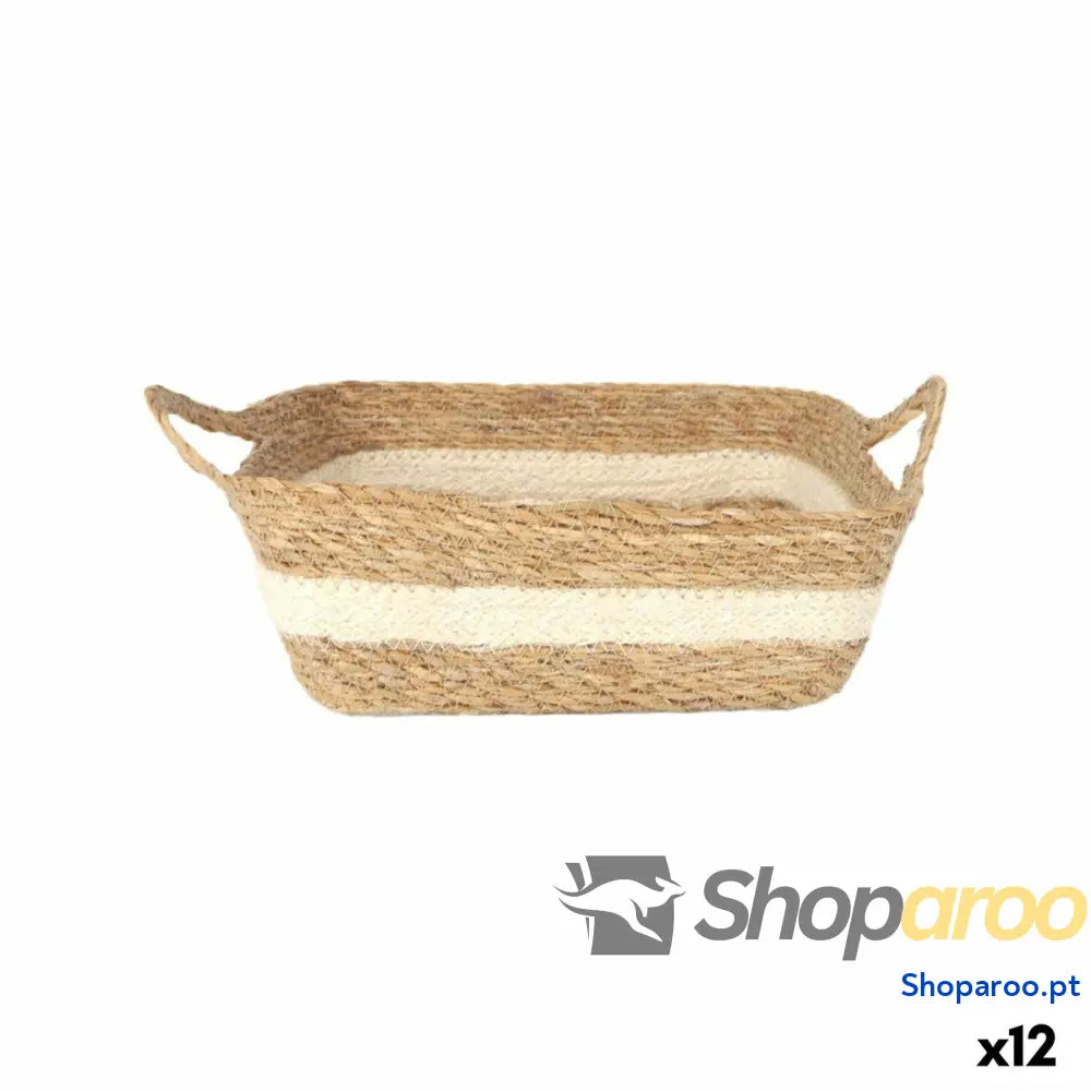 Caixa de Armazenagem Privilege vime 22 x 22 x 8 cm (12 Unidades)