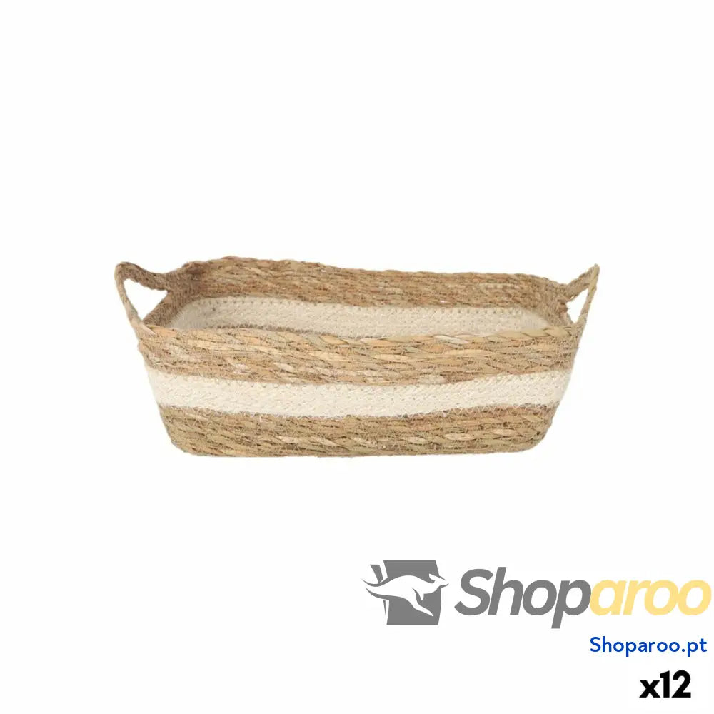 Caixa de Armazenagem Privilege vime 25 x 20 x 8 cm (12 Unidades)