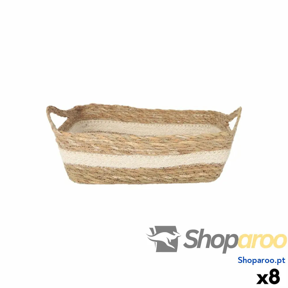 Caixa de Armazenagem Privilege vime 30 x 23 x 9 cm (8 Unidades)