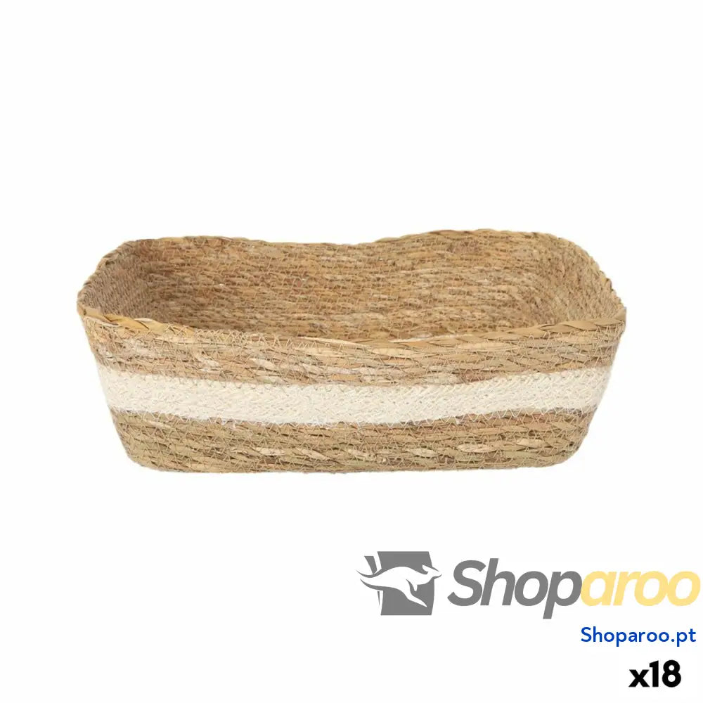 Caixa de Armazenagem Privilege vime Retangular 20 x 15 x 7 cm (18 Unidades)
