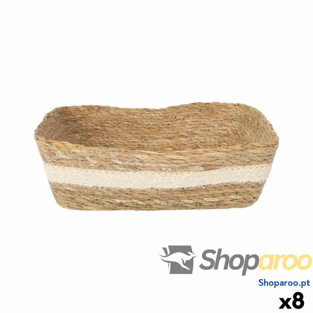 Caixa de Armazenagem Privilege Privilege vime Retangular 30 x 23 x 9 cm (8 Unidades)