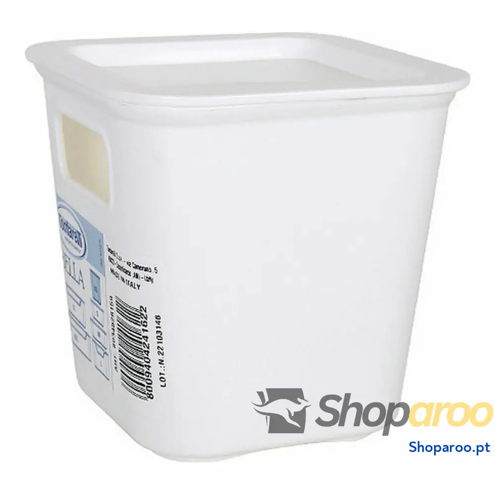 Caixa de Armazenagem Tontarelli Bella Branco 11,4 x 11,4 x 11,2 cm