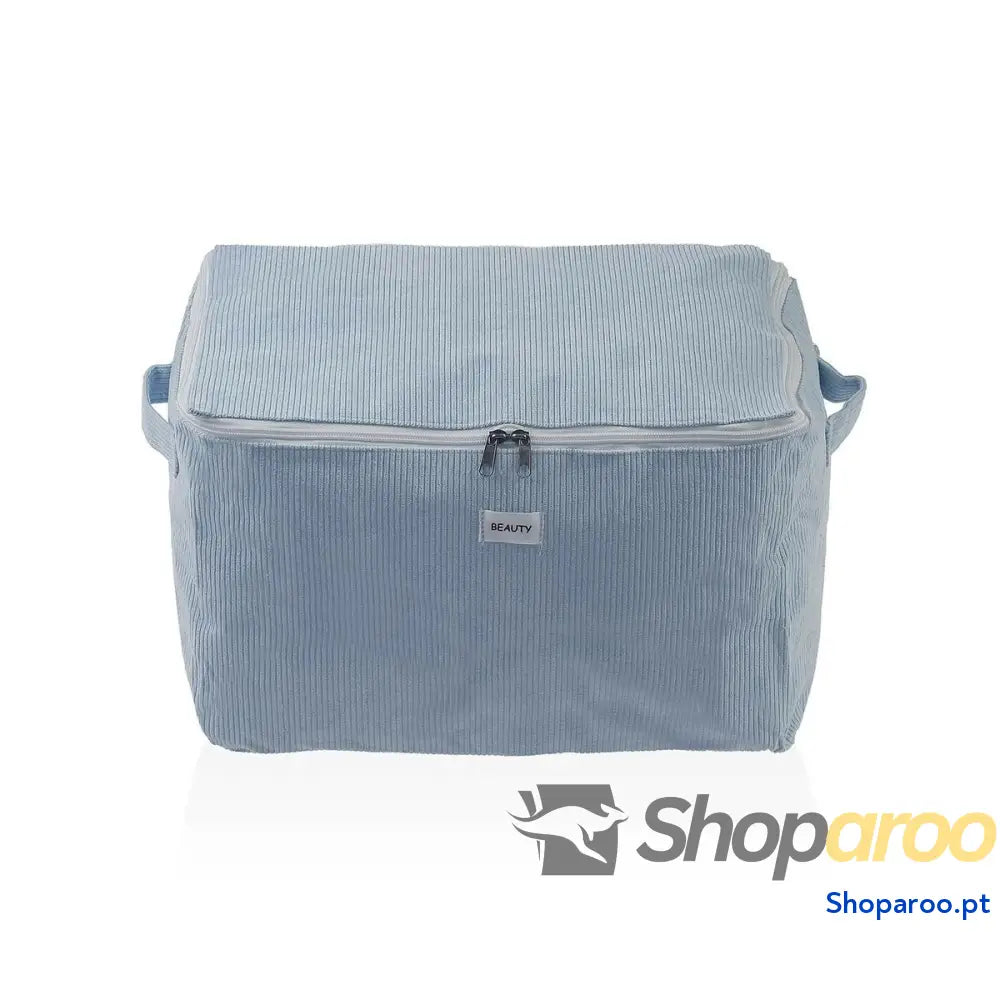Caixa de Armazenamento Versa Corduroy 38 x 26 cm Azul