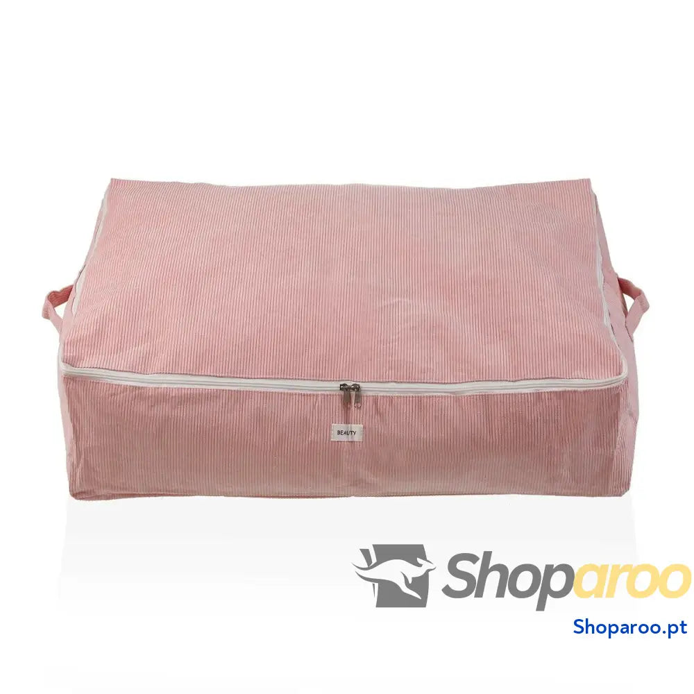 Caixa de Armazenamento Versa Corduroy 50 x 20 70 cm Cor Rosa