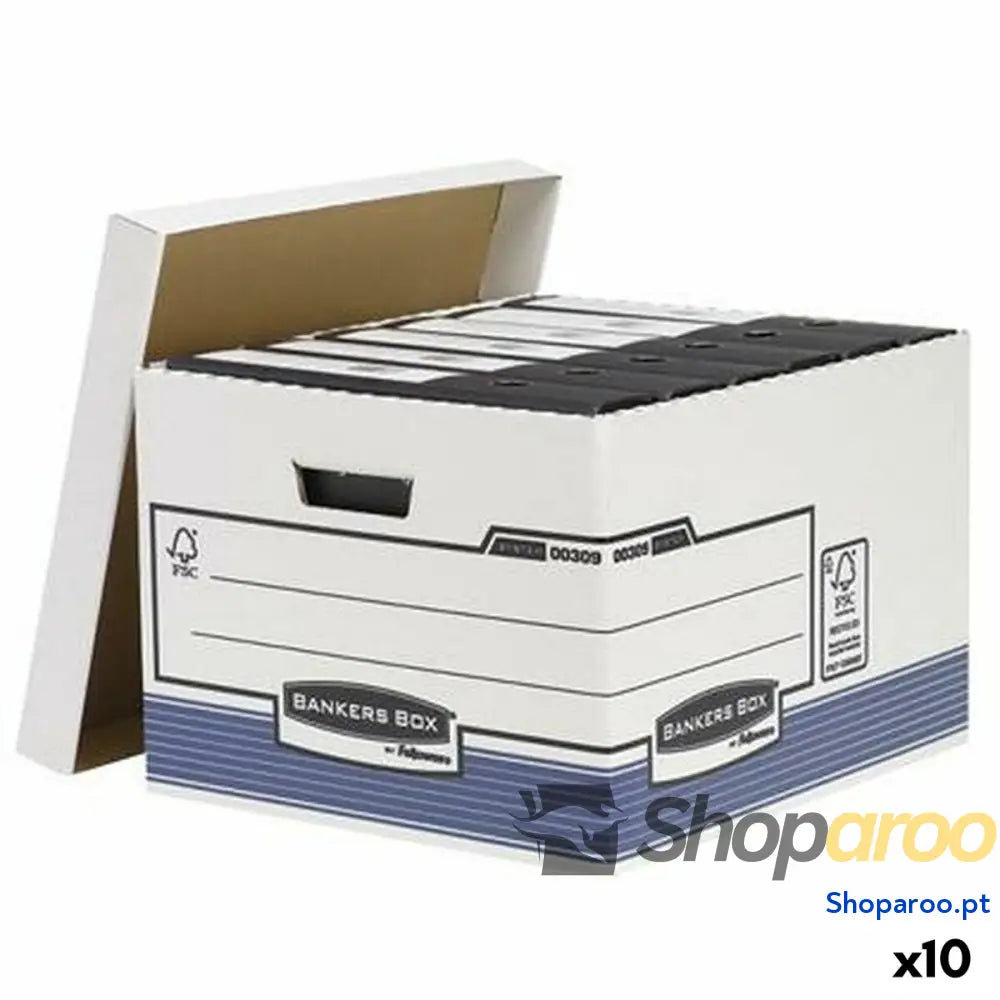 Caixa de Arquivo Fellowes    Azul Branco 10 Unidades (29,4 x 38,7 x 44,5 cm)