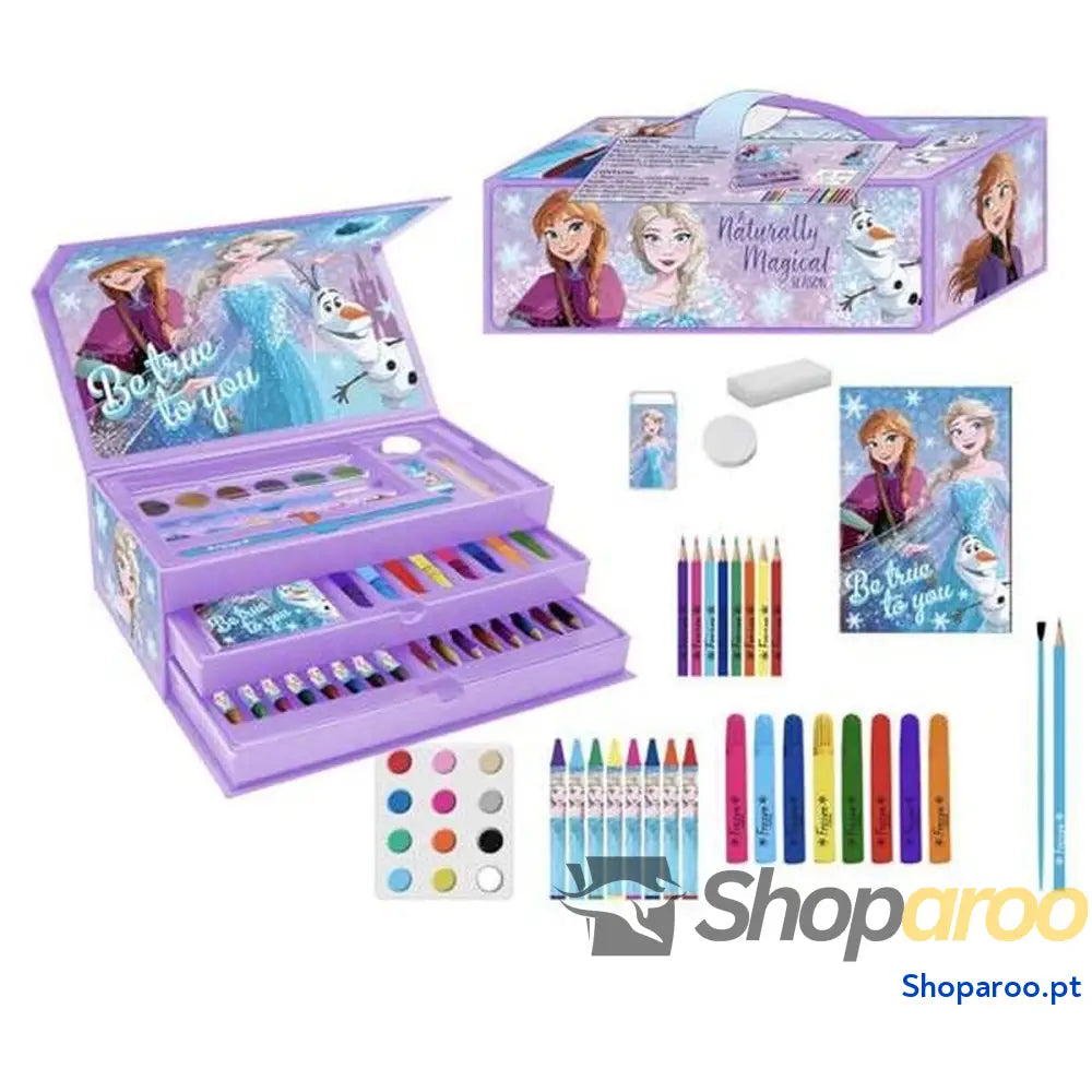 Caixa de Atividades para Colorir Frozen Lilás
