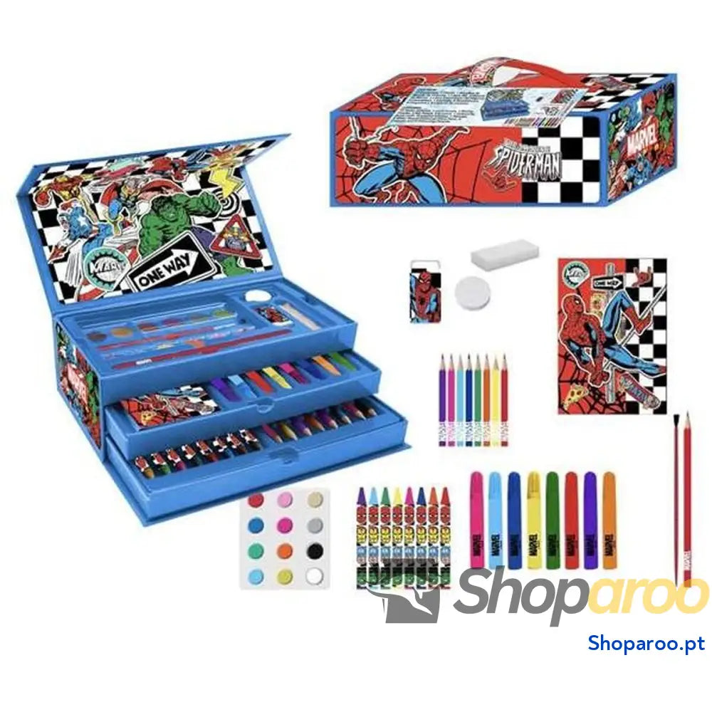 Caixa de Atividades para Colorir The Avengers Azul