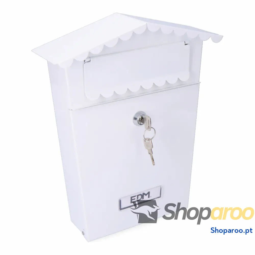 Caixa de correio EDM 85802 House Branco Aço 21 x 6 30 cm