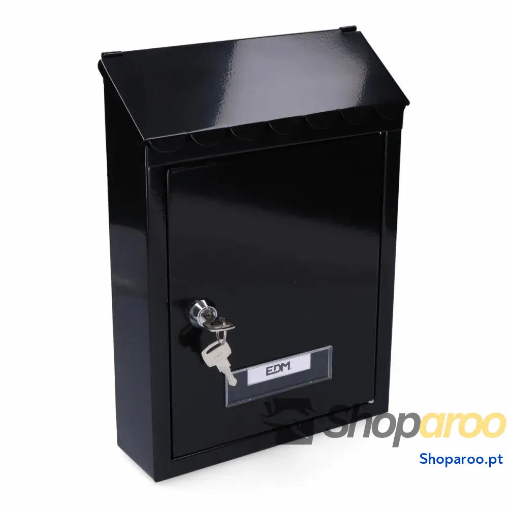 Caixa de correio EDM 85806 Standard Preto Aço 21 x 6 30 cm