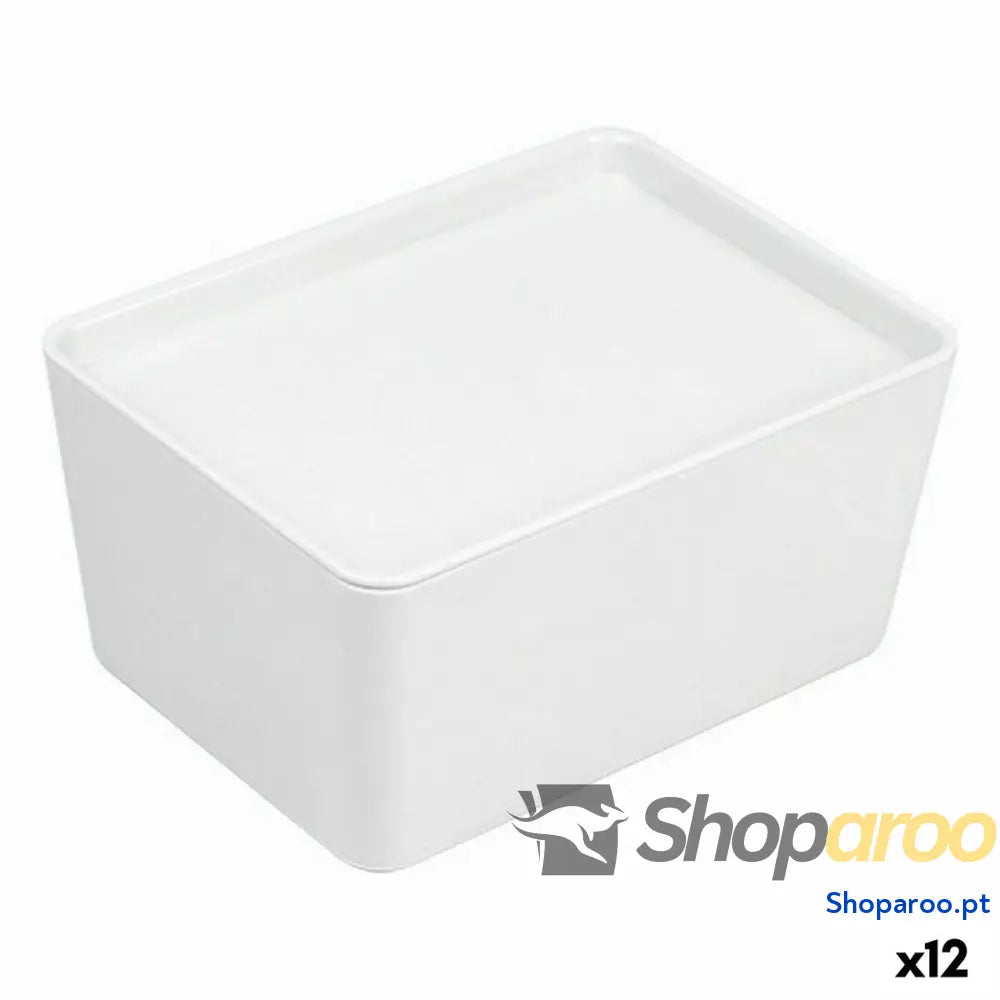 Caixa de Organização Empilhável Confortime Com tampa 17,5 x 13 x 8,5 cm (12 Unidades)