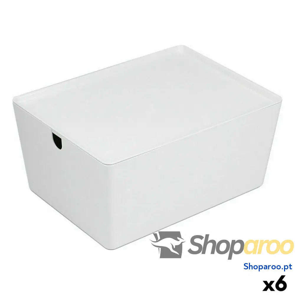 Caixa de Organização Empilhável Confortime Com tampa 35 x 26 x 16 cm (6 Unidades)