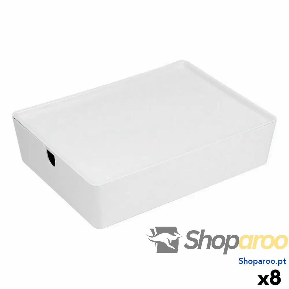Caixa de Organização Empilhável Confortime Com tampa 35 x 26 x 8,5 cm (8 Unidades)