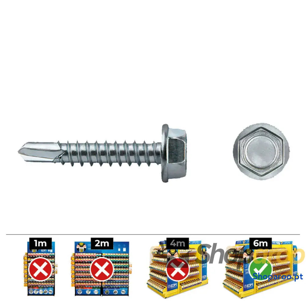 Caixa de parafusos CELO Parafuso para chapa metal 250 Unidades Zincado