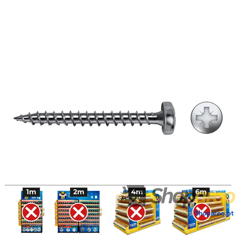Caixa de parafusos CELO vlox b Zincado Ø 4 x 35 mm Rosca completa (500 Unidades)