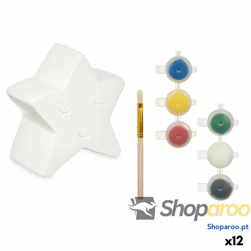 Caixa de pintura Pincello 76642 Branco 12,8 x 12,6 x 8,2 cm Estrela (12 Unidades)