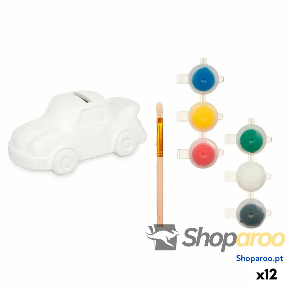 Caixa de pintura Pincello BS2124 Branco 14,5 x 7,2 x 9,4 cm Carro (12 Unidades)