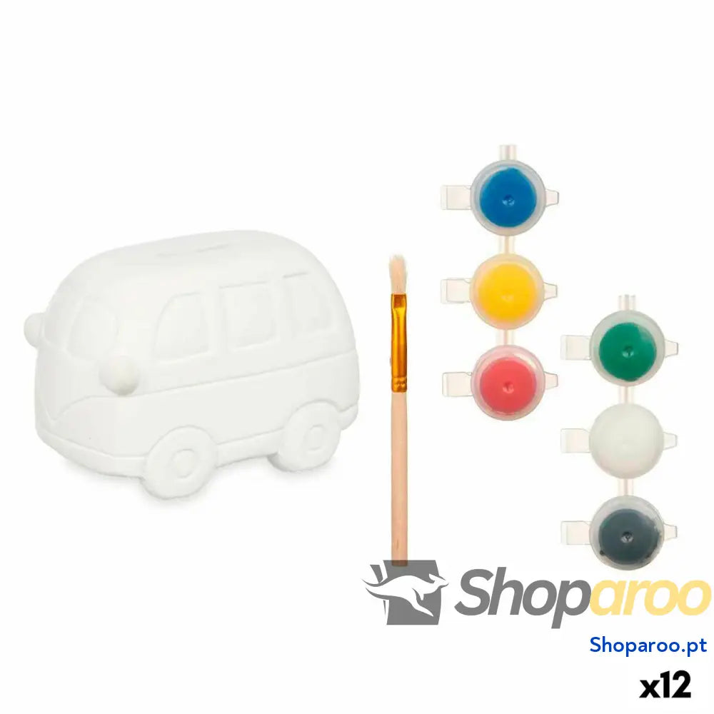 Caixa de pintura Pincello BS2207 Branco 12,4 x 8,6 x 9,9 cm Carrinha (12 Unidades)