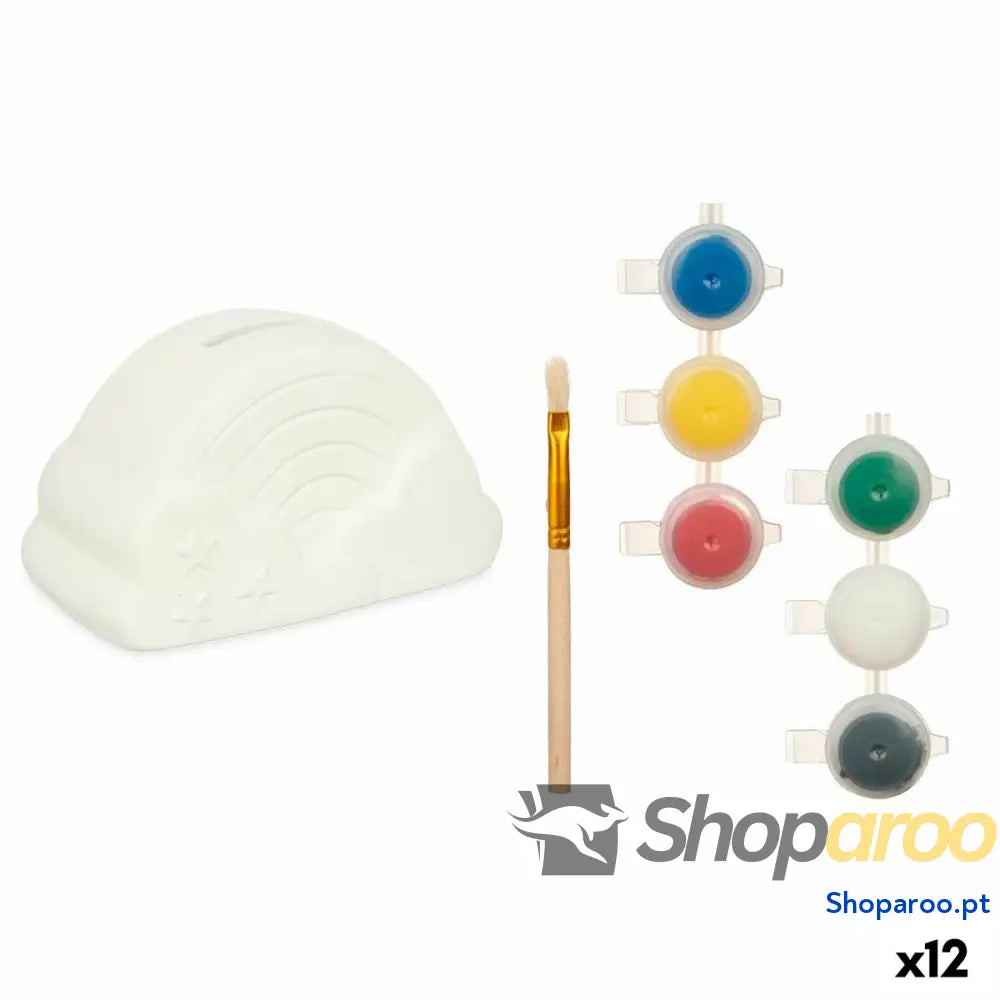 Caixa de pintura Pincello BS2660 Branco 13,9 x 8,4 x 9,6 cm Arco-íris (12 Unidades)