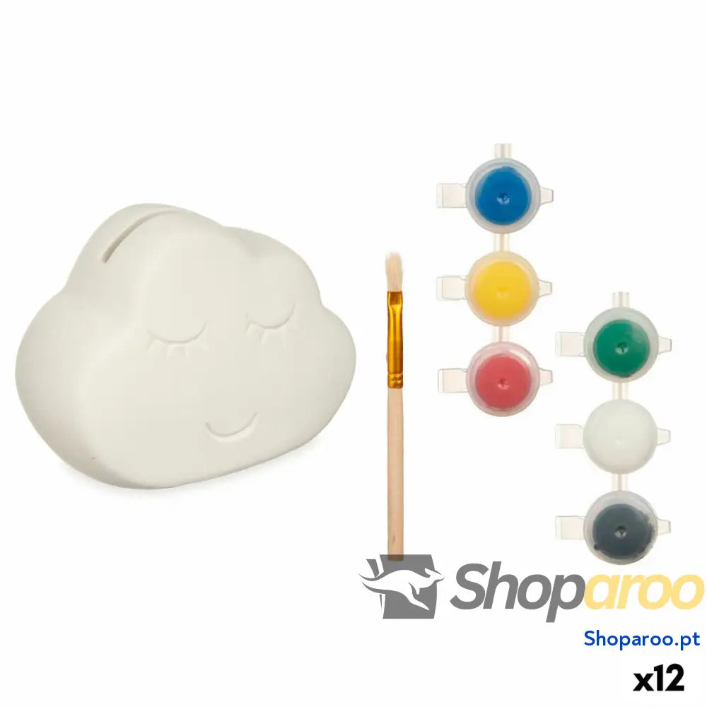 Caixa de pintura Pincello BS2661 Branco 12,3 x 9,4 x 9 cm Nuvens (12 Unidades)