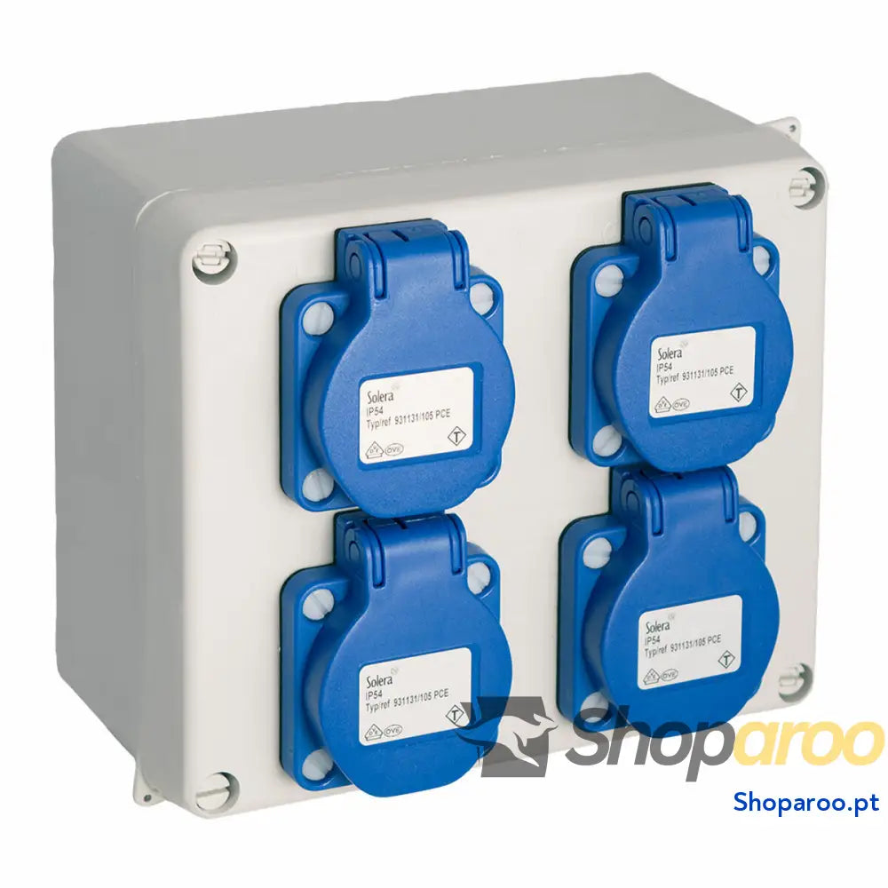 Caixa de tomadas Solera 817-42p Estanque 16,5 x 13,5 7 cm 250 V 16 A IP54