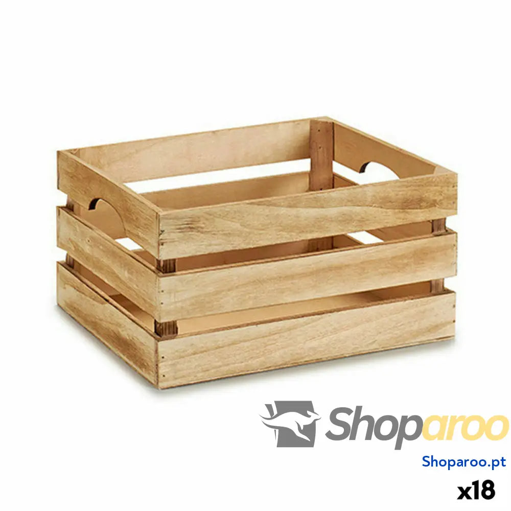 Caixa Decorativa Castanho Madeira 31 x 16 21 cm (18 Unidades)