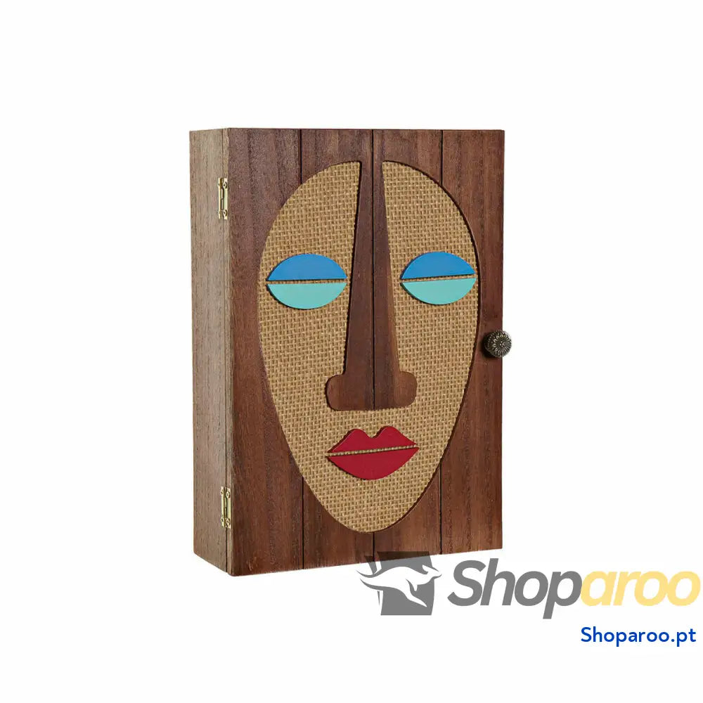 Caixa Decorativa DKD Home Decor Moderno Madeira MDF (18 x 7 26 cm)