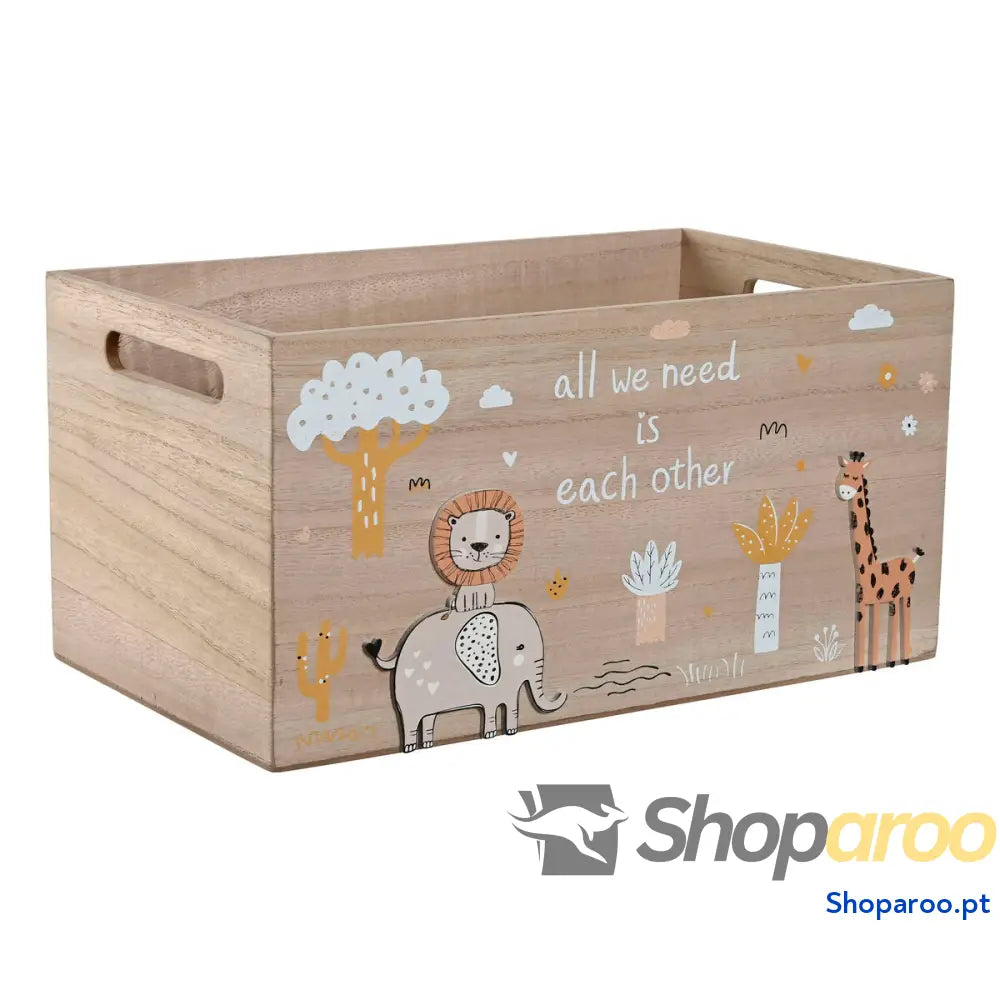 Caixa Decorativa Home ESPRIT Multicolor Natural Madeira MDF 36 x 21 18 cm