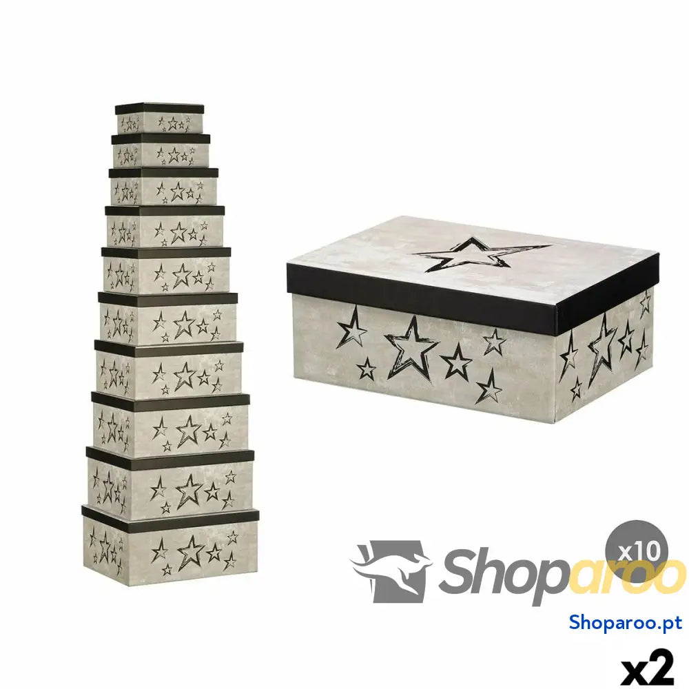 Caixa Decorativa Pincello 62 Preto Cartão (2 Unidades)