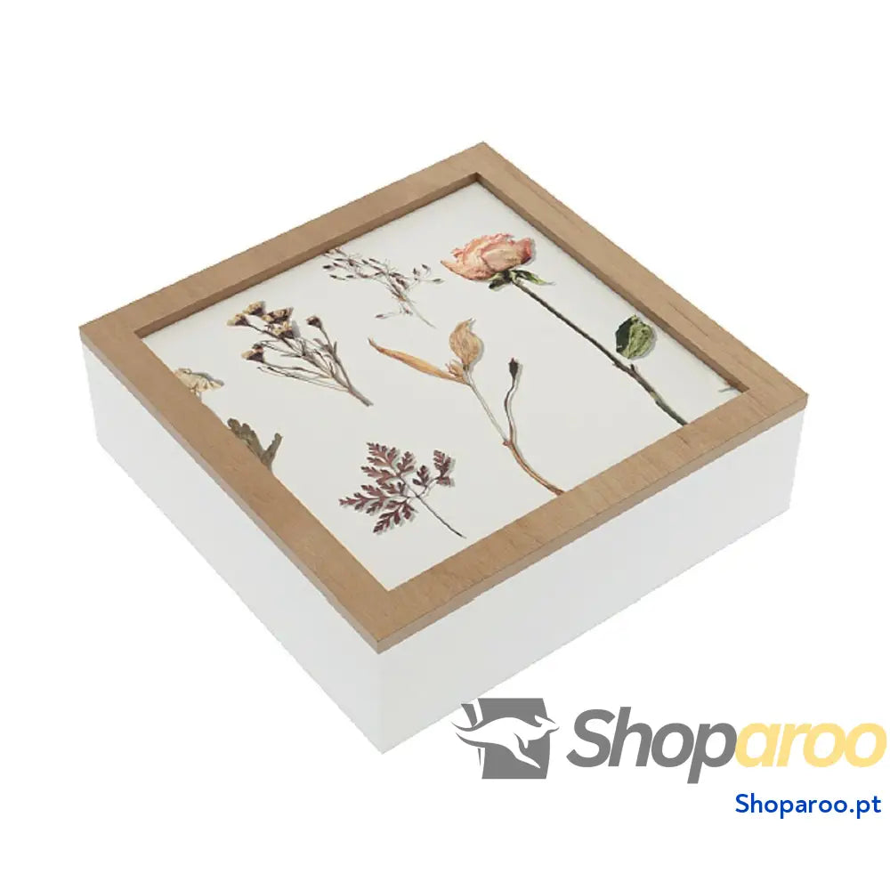 Caixa Decorativa Versa Madeira MDF Bloemen