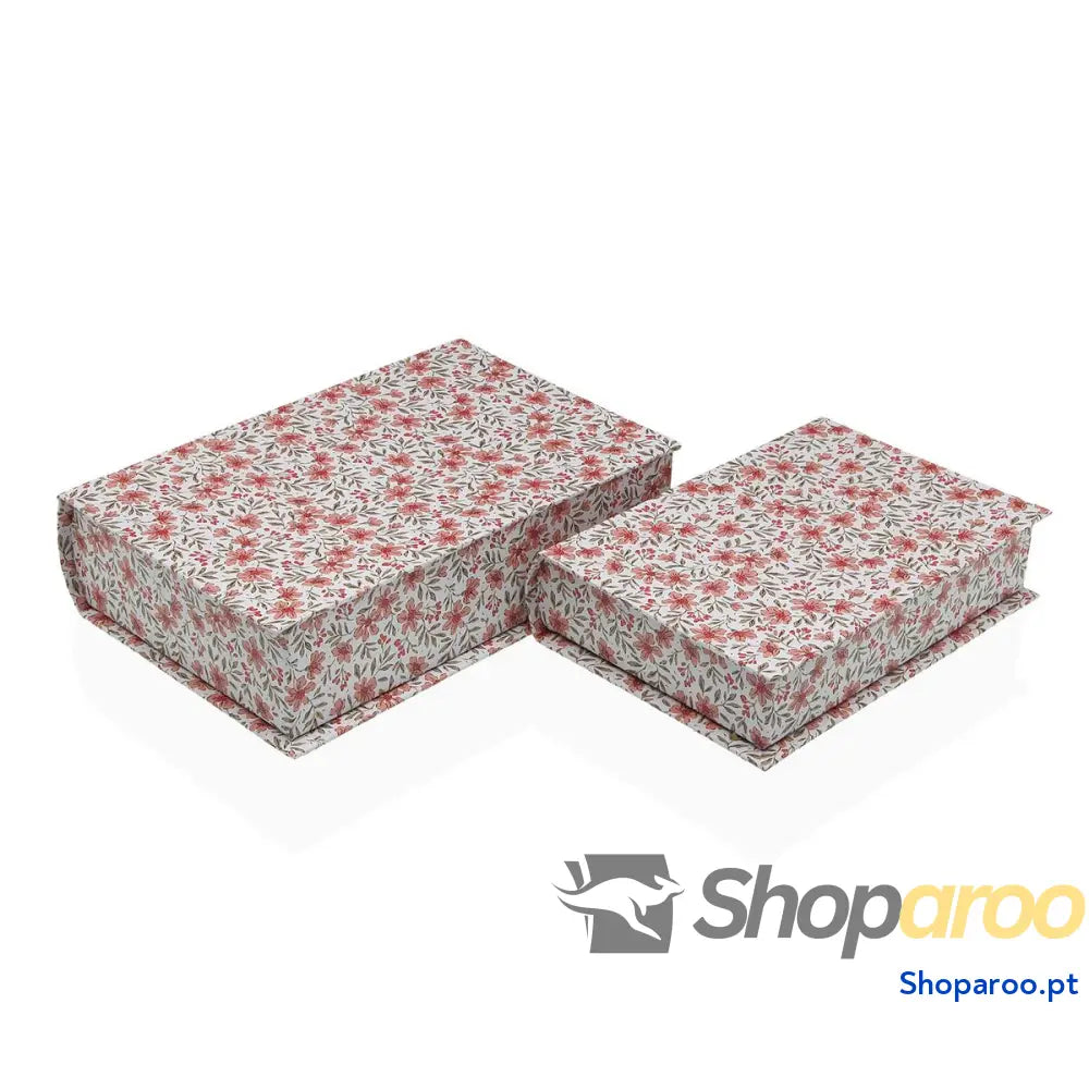 Caixa Decorativa Versa Tela Madeira MDF Livro Rosas