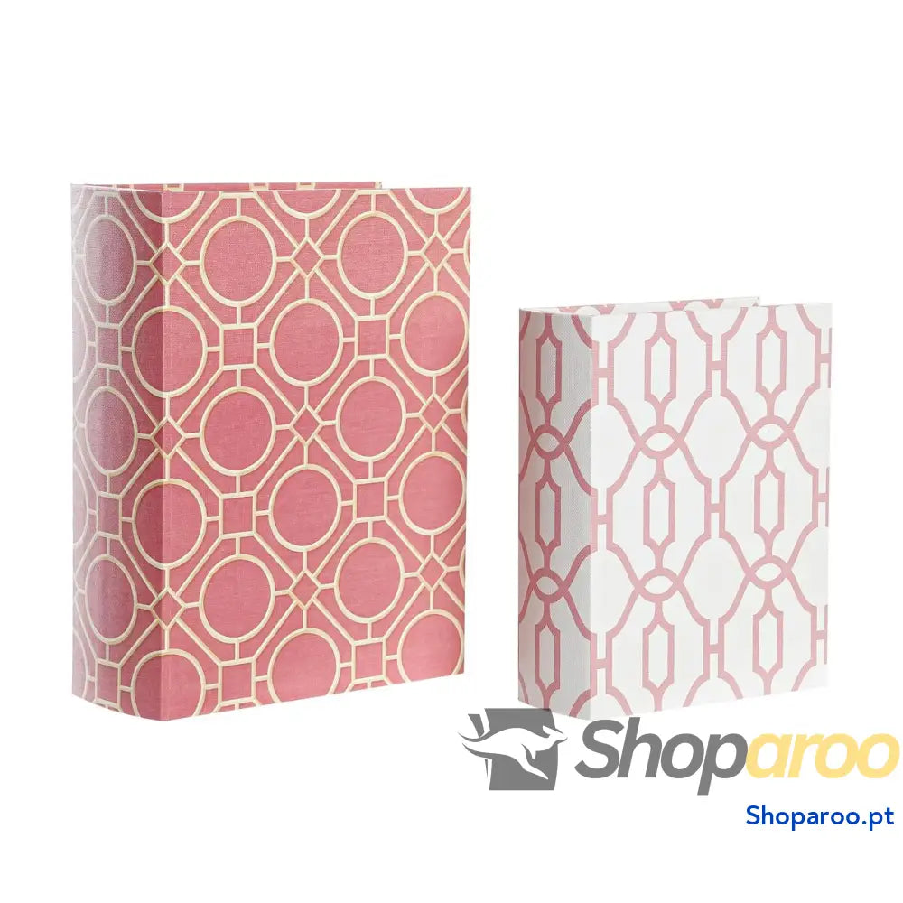 Caixa DKD Home Decor Livro Tela Madeira 20 x 8 26 cm (2 Unidades)