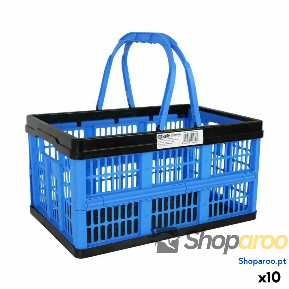 Caixa Dobrável com Alças Tontarelli Voilà Azul 16 L 39 x 25,5 x 21 cm (10 Unidades)