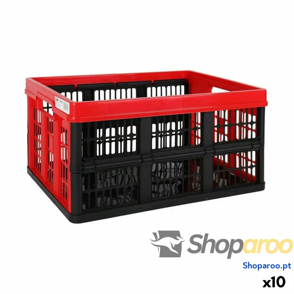 Caixa Dobrável com Alças Tontarelli Voilà Vermelho 45 L 53 x 37 x 27 cm (10 Unidades)