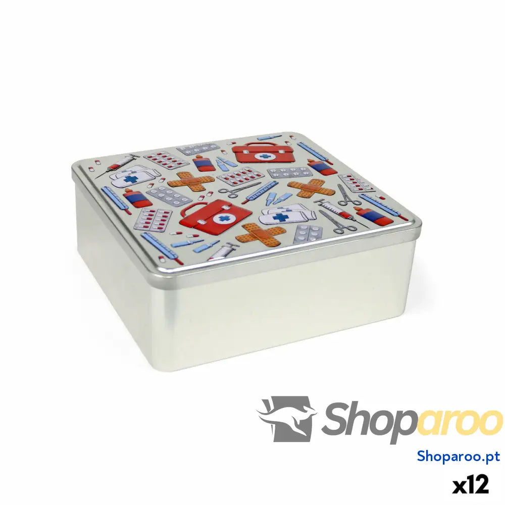 Caixa Multiusos Confortime Nurse Metal 23,7 x 22,2 x 8,9 cm (12 Unidades)