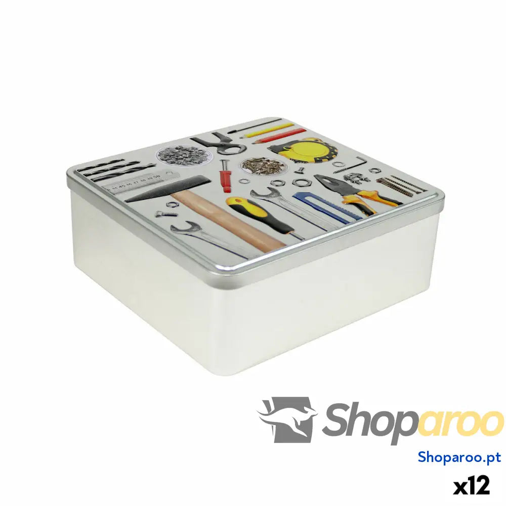 Caixa Multiusos Confortime Tools Metal 23,7 x 22,2 x 8,9 cm (12 Unidades)