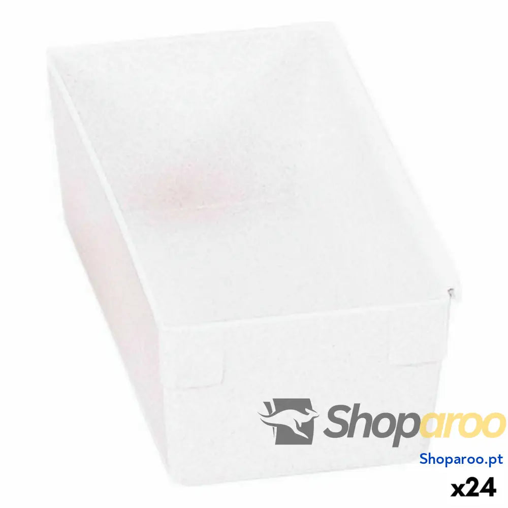 Caixa Multiusos Modular Branco 15 x 8 x 5,3 cm (24 Unidades)