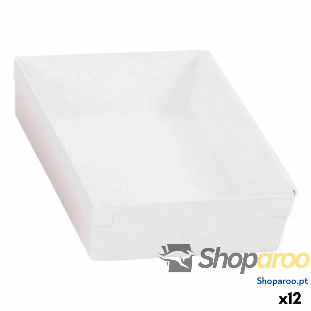 Caixa Multiusos Modular Branco 22,5 x 15,5 x 5,3 cm (12 Unidades)