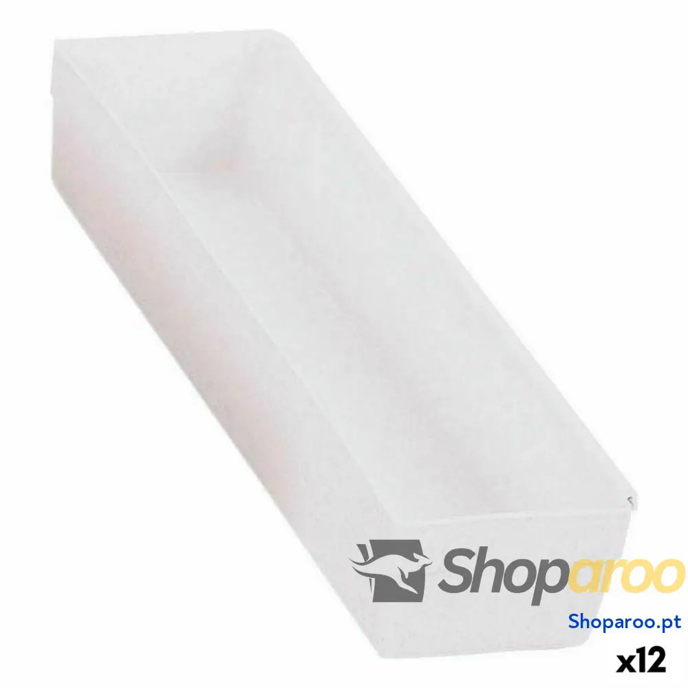 Caixa Multiusos Modular Branco 30,5 x 8 x 5,3 cm (12 Unidades)