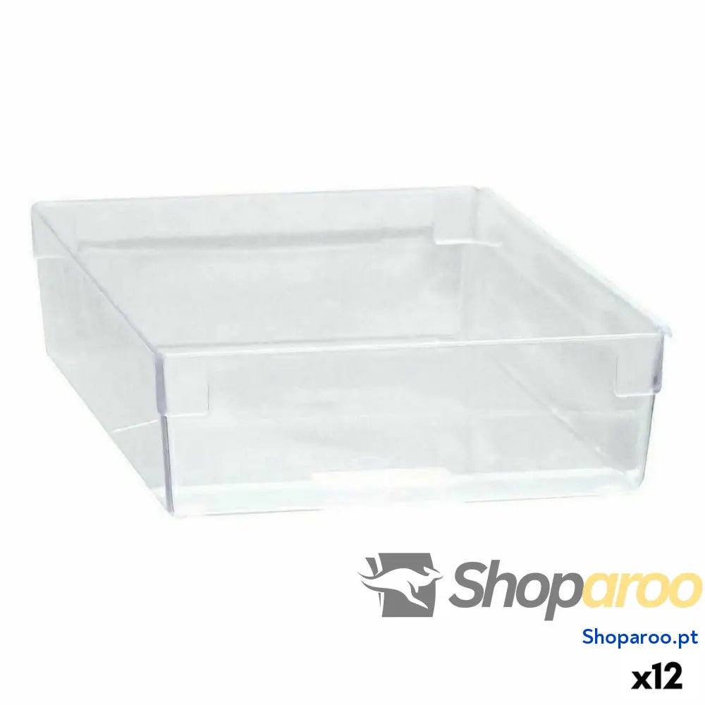 Caixa Multiusos   Modular Transparente 22,5 x 15,5 x 5,3 cm (12 Unidades)