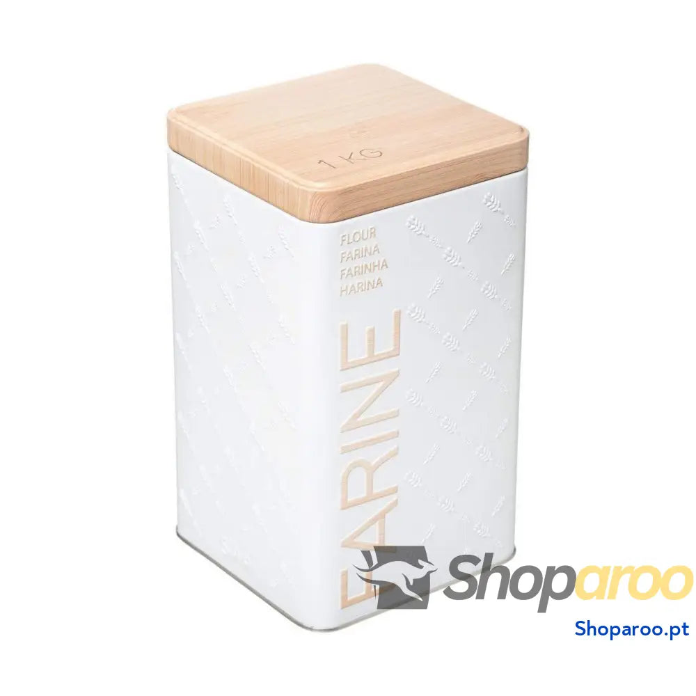 Caixa Multiusos Nature Scandi Metal Branco 1 Kg