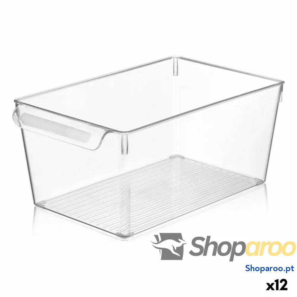 Caixa Multiusos Quttin Transparente 20 x 32,5 x 14 cm (12 Unidades)