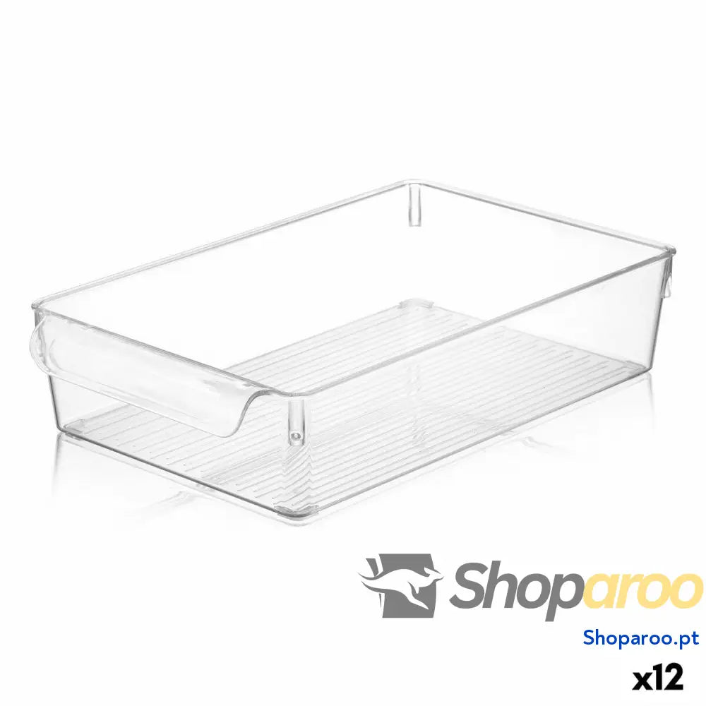 Caixa Multiusos Quttin Transparente 20 x 32,5 x 7 cm (12 Unidades)