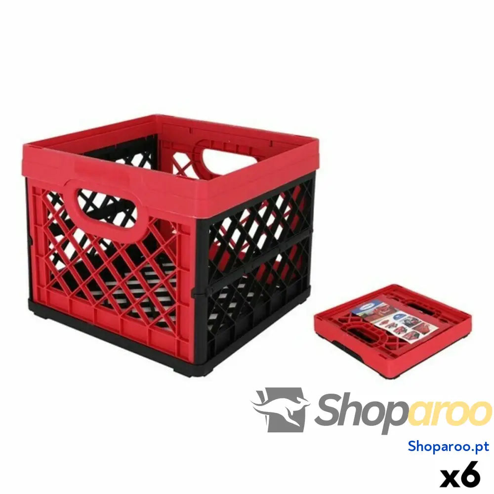 Caixa Multiusos Tontarelli Vermelho Quadrado 33,5 x 33, x 27,9 cm (6 Unidades)