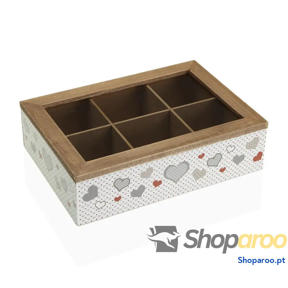 Caixa para Infusões Versa Madeira 17 x 7 24 cm