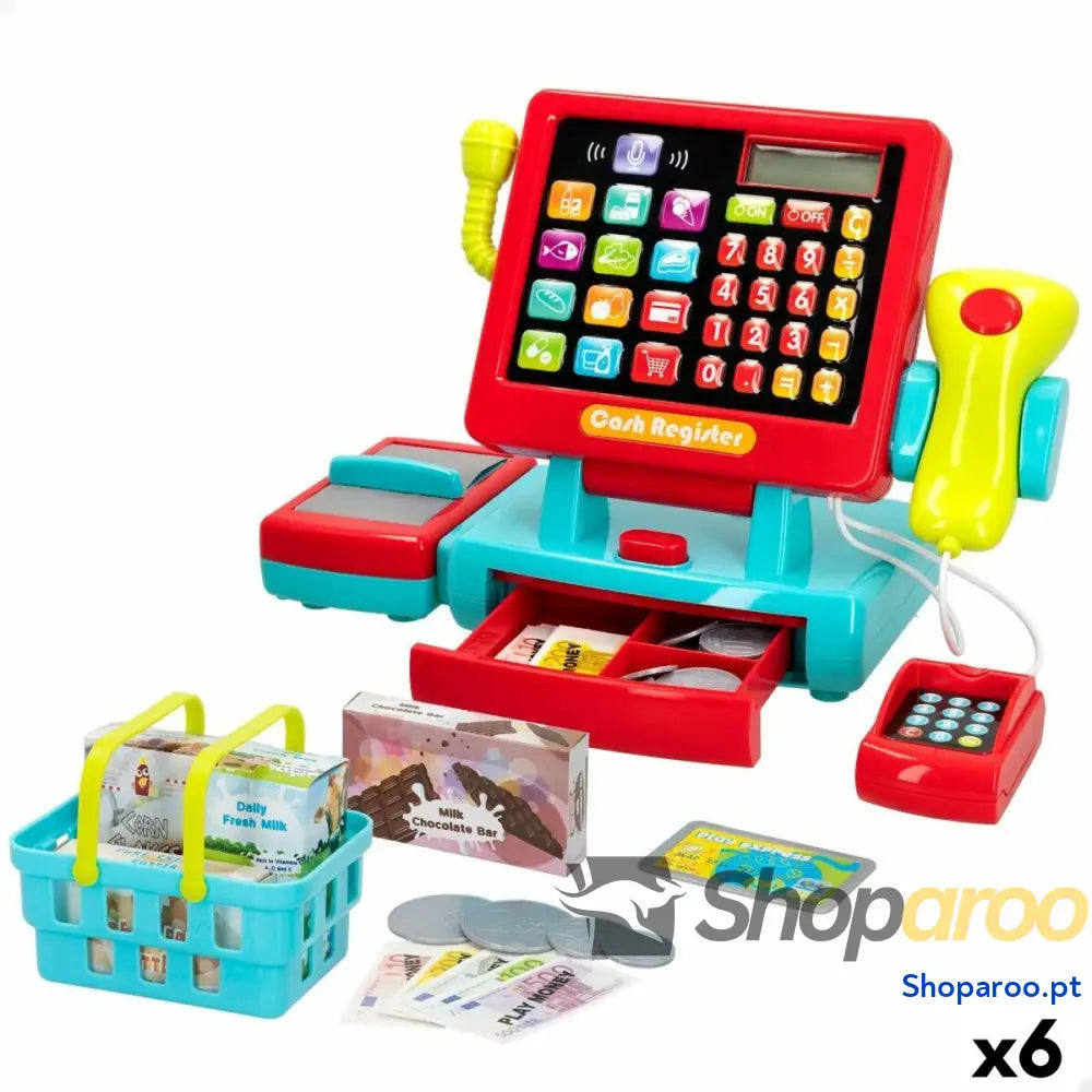 Caixa Registadora de Brincar PlayGo 31 x 22 x 14,5 cm 6 Unidades
