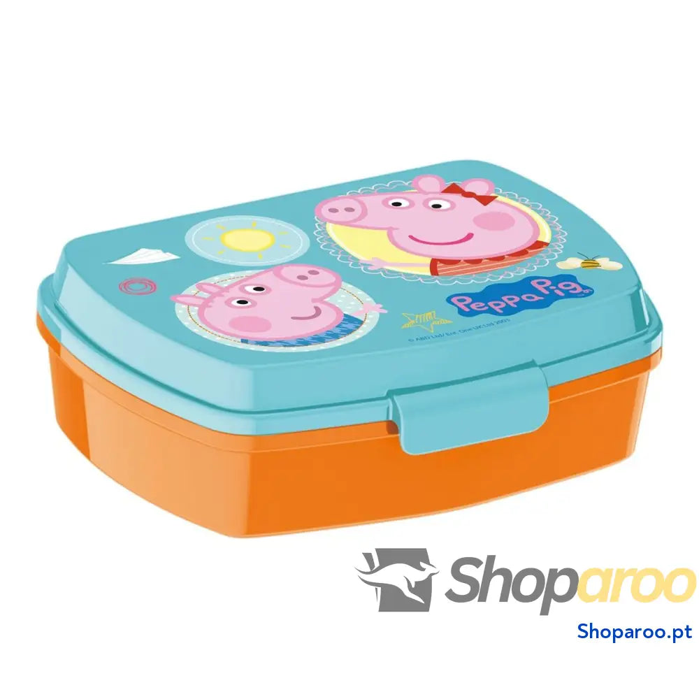 Caixa Sanduíche Peppa Pig Having fun Plástico Rosa Claro (17 x 5.6 x 13.3 cm)