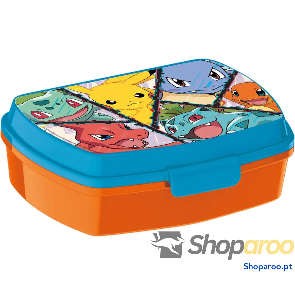 Caixa Sanduíche Pokémon Multicolor Retangular 17 x 5,6 x 13,3 cm