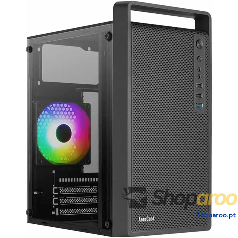 Caixa Semitorre ATX Aerocool PGS CS-109-G-BK-v1 FRGB Preto
